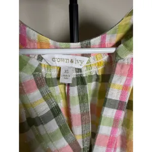 Crown & Ivy Mini Babydoll Dress XS Plaid thumbnail 2