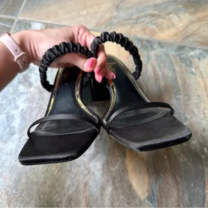 Lulu's Black Slip On Heeled Sandals Women's Size 11 thumbnail 5