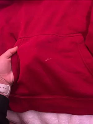 Nike Red Women's Pullover Hoodie with Small Swoosh thumbnail 2