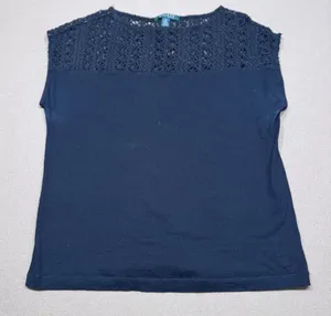 Lauren Ralph Lauren Women’s cap-sleeve black knit top thumbnail 1