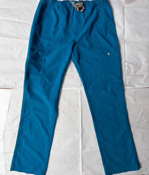 FIGS Blue V-Neck Scrub Top and Straight-Leg Pants Set thumbnail 5