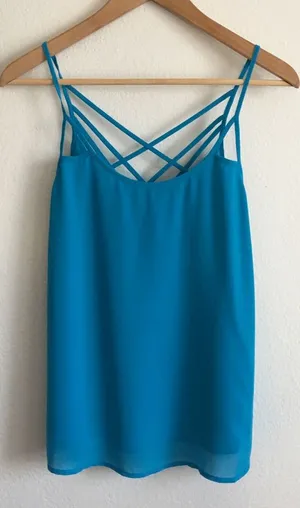 Naked Zebra Blue summer top thumbnail 1