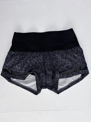 Lululemon Speckled Athletic Shorts - Size 4 - Black/White thumbnail 2