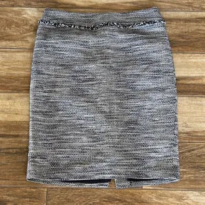 Karl Lagerfeld blue tweed pencil skirt thumbnail 3