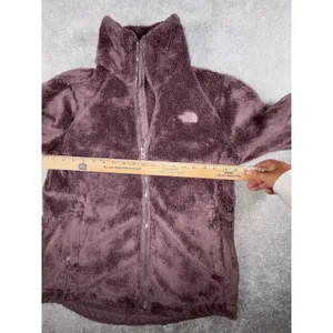 THE NORTH FACE Women's Osito Full Zip‎ Fleece Jacket Grey/Pikes Purple, M thumbnail 4