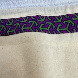 Tory Burch Cream and Purple Drawstring Bag thumbnail 5