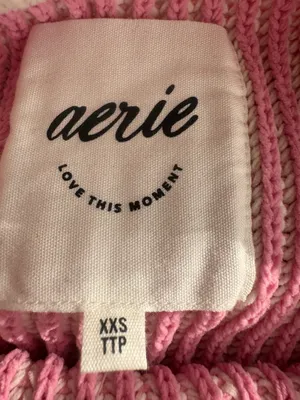 Aerie Pink Beyond Chenille Sweater Oversized XXS thumbnail 5