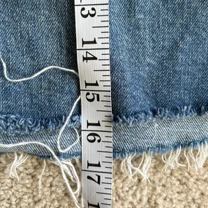 Zara Jean Skirt Womens Blue Y2K festival Denim Flat raw hem Front Mini medium thumbnail 15