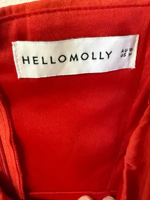 Hello Molly Red Spaghetti Strap Mini Dress  Women’s Size Medium thumbnail 3