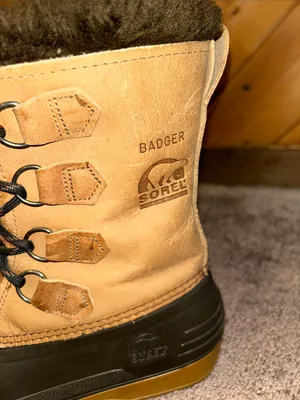 Sorel Badger Vintage 90s leather winter boots thumbnail 4