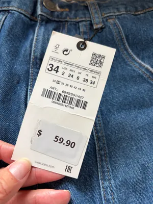 Zara Straight Leg Blue Denim Jeans thumbnail 3