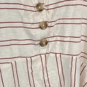 Maeve Anthropologie Ivory Red Striped Handkerchief Hem Tank Top Women Medium thumbnail 4