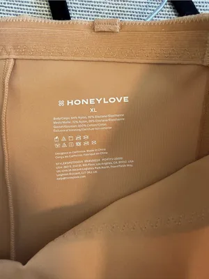 New Honeylove SuperPower Short High Waisted Shapewear Sand Nude Size XL thumbnail 7