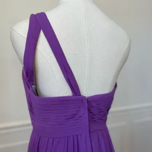 Impressions Bridal One Shoulder Purple Chiffon Bridesmaid Prom Formal Gown 10 thumbnail 4