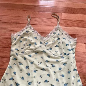 Wild Fable Floral Lace Cami Babydoll Slip Dress Medium Green Floral Coquette Cottagecore thumbnail 3