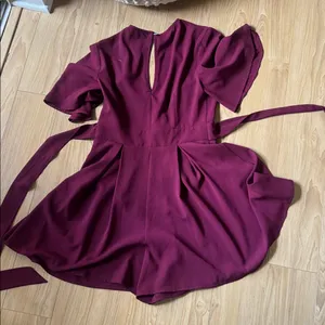 Show Me Your MuMu Burgundy Romper thumbnail 3