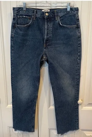 Agolde Riley High Rise Straight‎ Crop Jeans Size 30 thumbnail 1