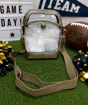 Game day clear crosssbody bag Gold thumbnail 1