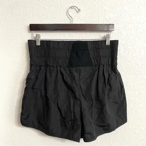 Free People Movement Womens Shorts Black High Waist Wide Band Lined Size XL thumbnail 2