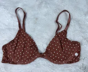 Victoria’s Secret Brown Polka Dot Bralette 34B thumbnail 1