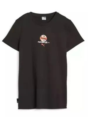 NWT PUMA Women's Worldwide Graphic Tee - Black M thumbnail 4