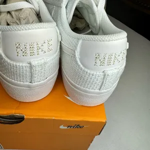 Nike unisex Blazer Low leather-trimmed crocheted platform sneakers casual comfy thumbnail 7