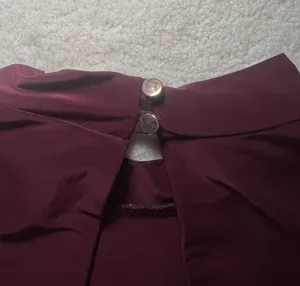 Burgundy Long Sleeve Bodysuit | Medium Red thumbnail 4