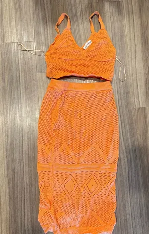 Crochet orange set thumbnail 1