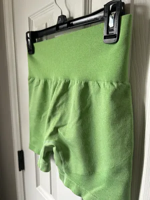 Women’s Athletic Tight Shorts Green Size L thumbnail 4