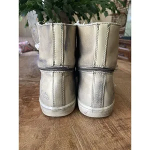Le Crown Handmade in Italy Distressed Leather Convertible High Low Sneakers 37 thumbnail 4