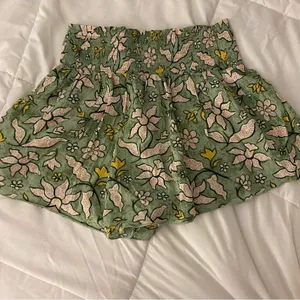 Aerie Real‎ Good Floral High Rise Smocked Shorts thumbnail 2