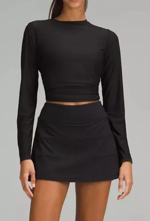 Lululemon. Pace Rival skirt, black size 4 tall thumbnail 1