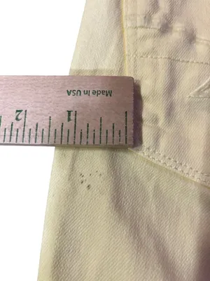 American Eagle Skinny Jeans Womens 14 Low Rise Butter Yellow Stretch Denim thumbnail 6