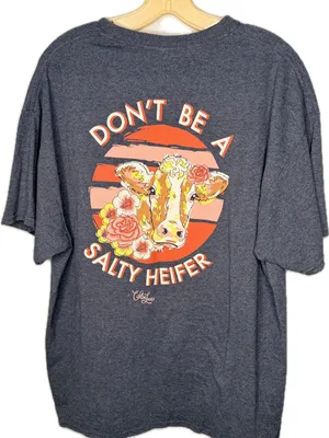 Gildan Chloe Lane Salty Heifer T-Shirt thumbnail 1