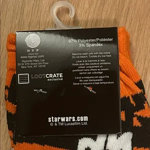 Licensed Disney Lucasfilm Star Wars BB-8 Orange and White Socks NWT thumbnail 3