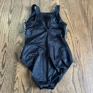 Miraclesuit Illusionist Palm One Piece Swim Suit Black White Zebra Womens Size 6 thumbnail 3