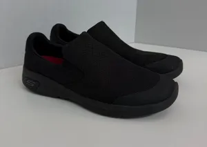 Skechers Loafer Sneaker Work Slip Resistant Air Cooled Memory Foam Comfort Black thumbnail 1