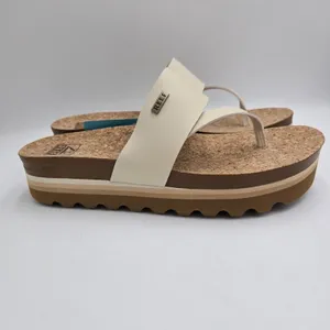 NEW Reef Cushion Sol Hi Platform Sandal Women's Size 9 Vintage Tan Vegan Leather thumbnail 10