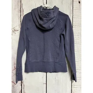 Lululemon Full Zip Scuba Jacket *Light Cotton Heathered Daze Purple Blue Size 8 thumbnail 2