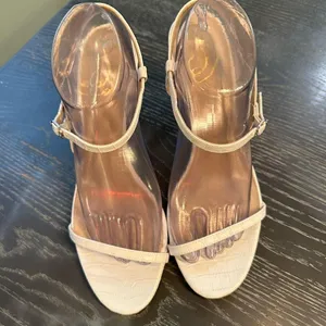 Sam Edelman white strappy sandals 4” heels size 10 NWT thumbnail 2