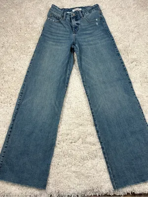 Onero Women’s Jeans Size 25 Wide Leg Raw Hem Medium Wash thumbnail 1