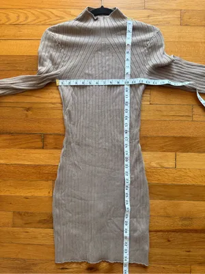 Abercrombie‎ & Fitch Long Sleeve Mock Neck Mini Dress Brown size Medium thumbnail 4