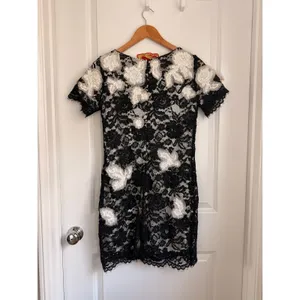MARCHESA Notte NEW Embroider‎ Lace Floral Mini Dress Formal Event 400$ thumbnail 2