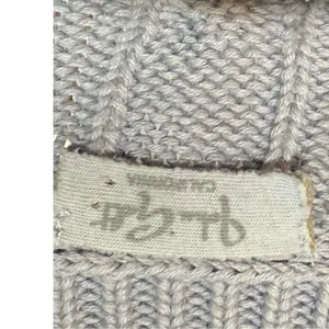 John Galt Brandy Melville Light Blue Cable Knit Crew Neck Sweater Womens thumbnail 3