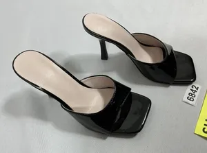 Womans New Slip On Stiletto Sandals Black Eu 36 Us 5.5 Open Toe thumbnail 1