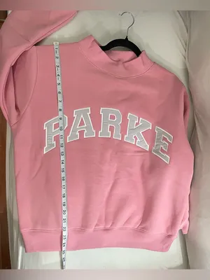 PARKE Valentine’s Varsity Mockneck Crewneck Pullover Sweatshirt Blush Lavender S thumbnail 8