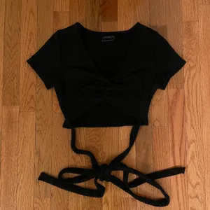 Urban Outfitters black wrap top thumbnail 1
