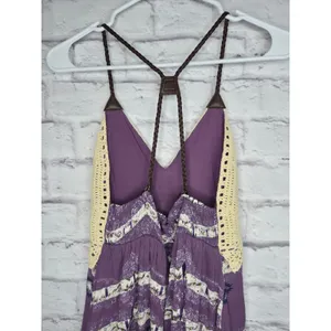 NWT Boot Barn Shyanne Crochet Boho Dress Purple Southwestern Aztec Festival S thumbnail 6