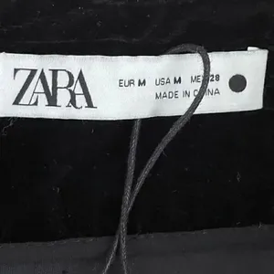 NWT Zara Women Black Fringed Velvet High Waist Ruched Front Detail Mini S #1140 thumbnail 11
