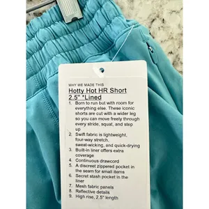 Lululemon Hotty Hot HR Short 2.5" *Lined wash blue size 14 thumbnail 9